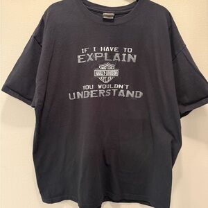 Harley-Davidson Dark Tee with Bold Text